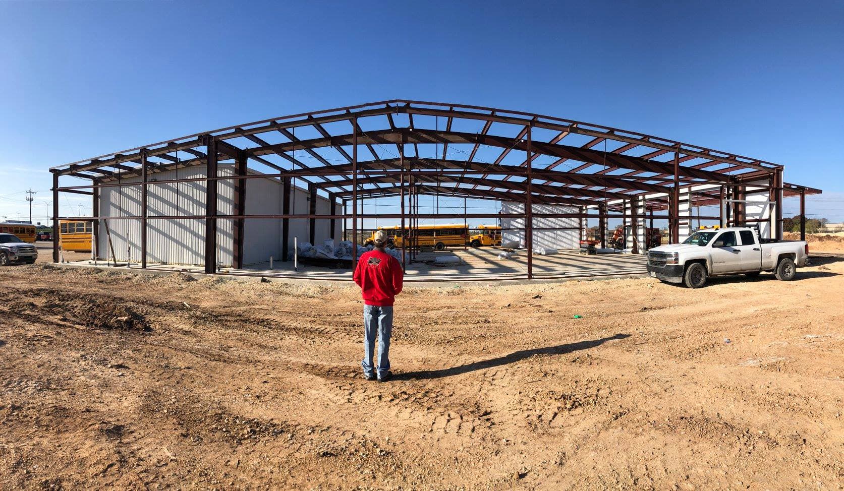 SYB Builders owner Rick on a commercial construction job site in Texas